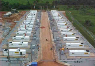 Temporary Power Plant using industrial generators
